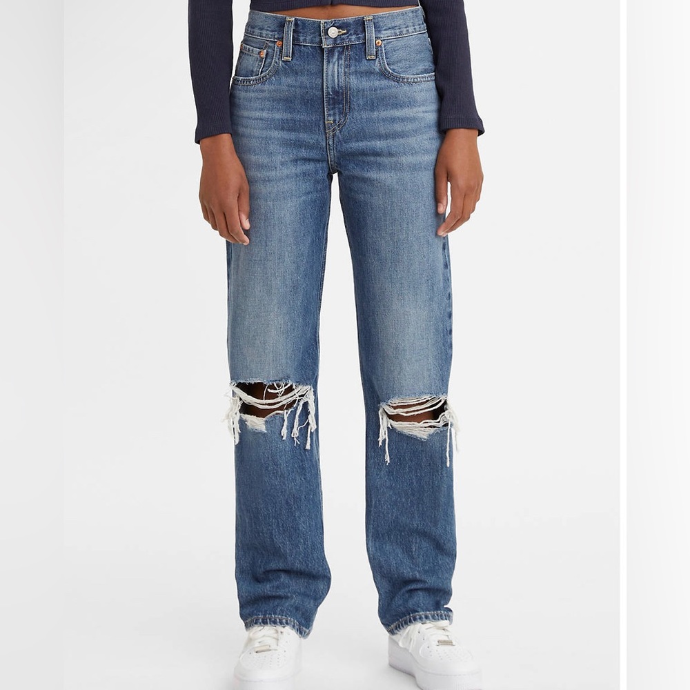 🆕 Levi’s Low Pro Mid Rise Relaxed Straight Leg Jeans NWT Size 28
